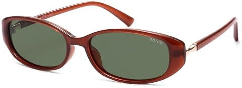 SOJOS Trendy Polarized Retro Oval Sunglasses for Women Chic 90s Sunnies Lightweight Narrow Shades... | Amazon (US)