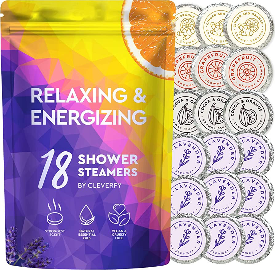 Cleverfy Shower Steamers Aromatherapy - Pack of 18 Lavender and Citrus Shower Bombs with Essentia... | Amazon (US)