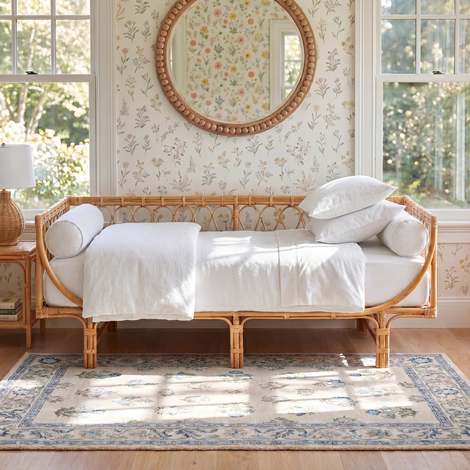 Deago Modern Bohemian Rattan Daybed | Birch Lane