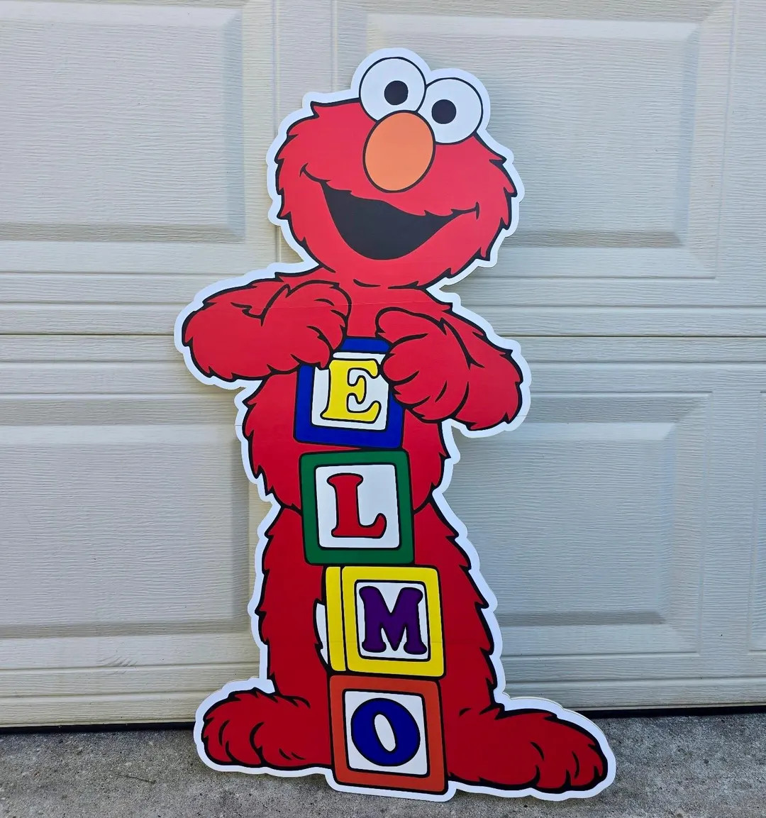 3ft Large Red Monster Character signs for parties, balloon arches, walls.  Indoor use. | Etsy (US)