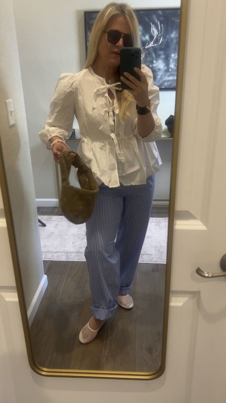 ✨Tap the bell above for daily elevated Mom outfits.

Amazon finds, tie bow blouse, stripe pants, mesh flats are all
So 👌🏻 Wearing large top, medium pants, 7.5 shoe, size down half

"Helping You Feel Chic, Comfortable and Confident." -Lindsey Denver 🏔️ 

  #over45 #over40blogger #over40style #midlife  #over50fashion #AgelessStyle #FashionAfter40 #over40 #styleover50 #syyleover40Midsize fashion, size 8, size 12, size 10, outfit inspo, maxi dresses, over 40, over 50, gen X, body confidence


Follow my shop @Lindseydenverlife on the @shop.LTK app to shop this post and get my exclusive app-only content!

#liketkit 
@shop.ltk
https://liketk.it/4IsFt

Follow my shop @Lindseydenverlife on the @shop.LTK app to shop this post and get my exclusive app-only content!

#liketkit #LTKFindsUnder50 #LTKOver40 #LTKMidsize
@shop.ltk
https://liketk.it/4IsKT