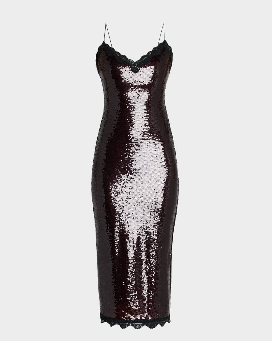 LoveShackFancy Verelith Sequined Midi Dress | Neiman Marcus