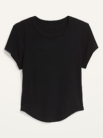 Short-Sleeve UltraLite Rib Cropped T-Shirt for Women | Old Navy (US)