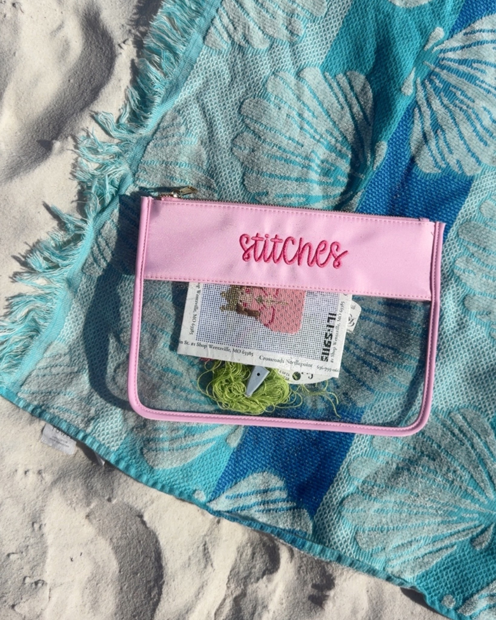 One of my favorite needlepoint project bags for smaller projects!