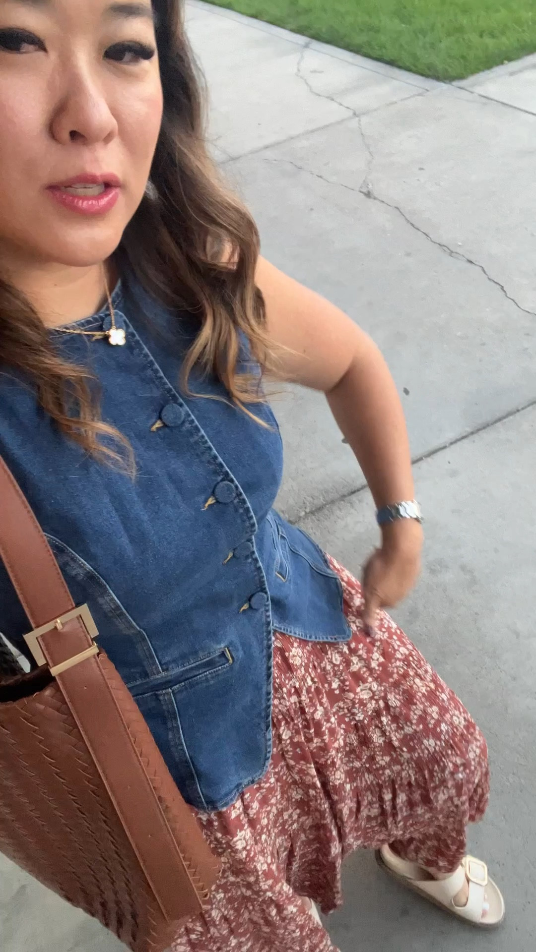 Denim Vest: Medium
Floral Skirt: Medium 