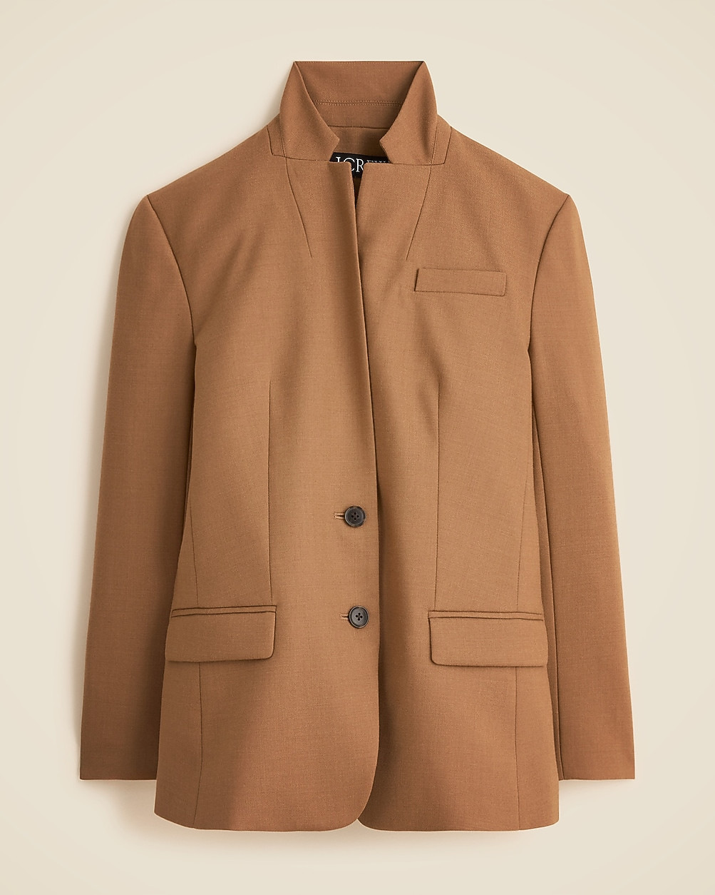 Standing collar blazer in wool-blend flannel | J. Crew US