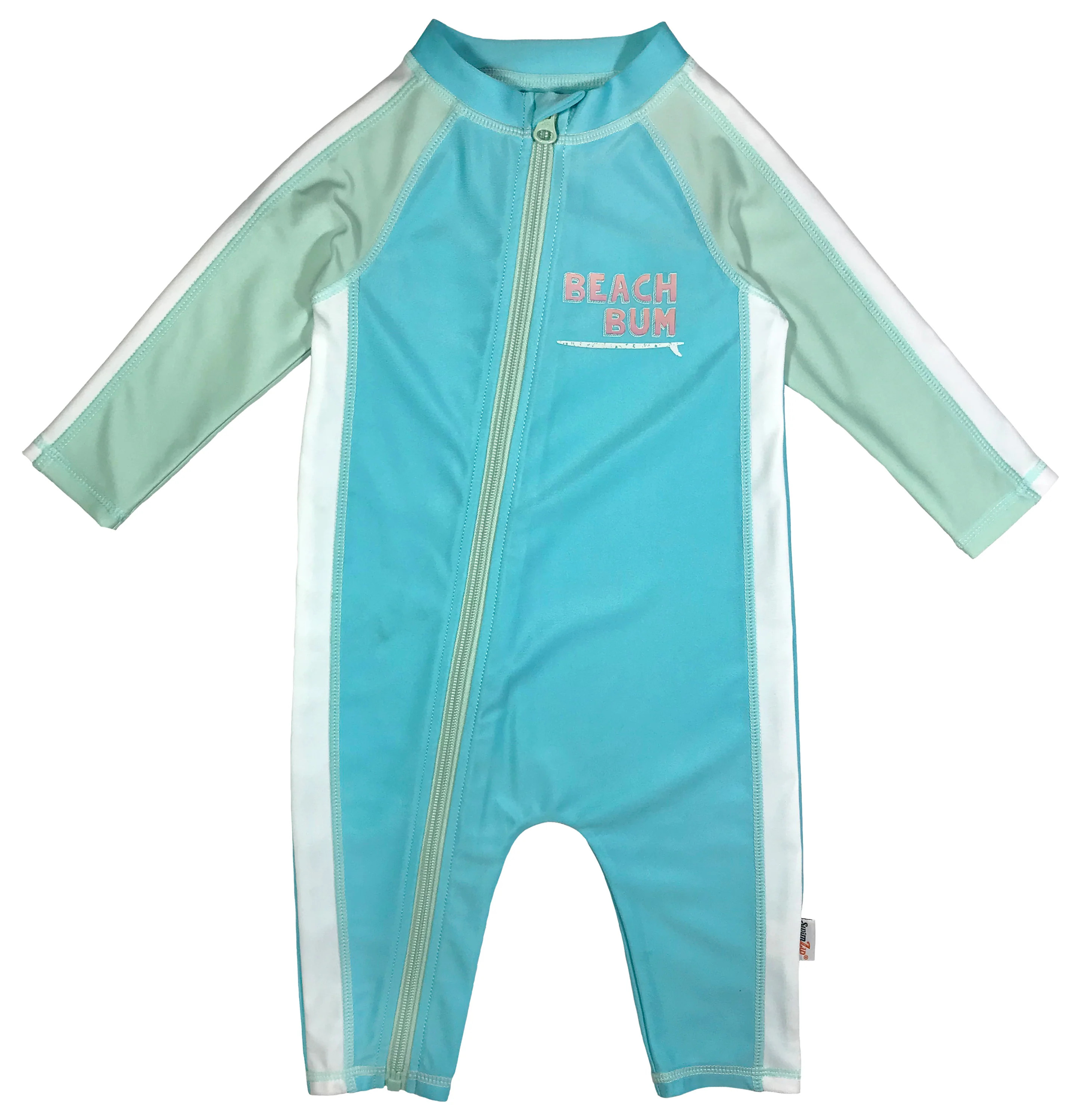 Sunsuit - Long Sleeve Romper Swimsuit | "Beach Bum" | SwimZip