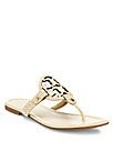 Miller Snake-Embossed Leather Thong Sandals | Saks Fifth Avenue