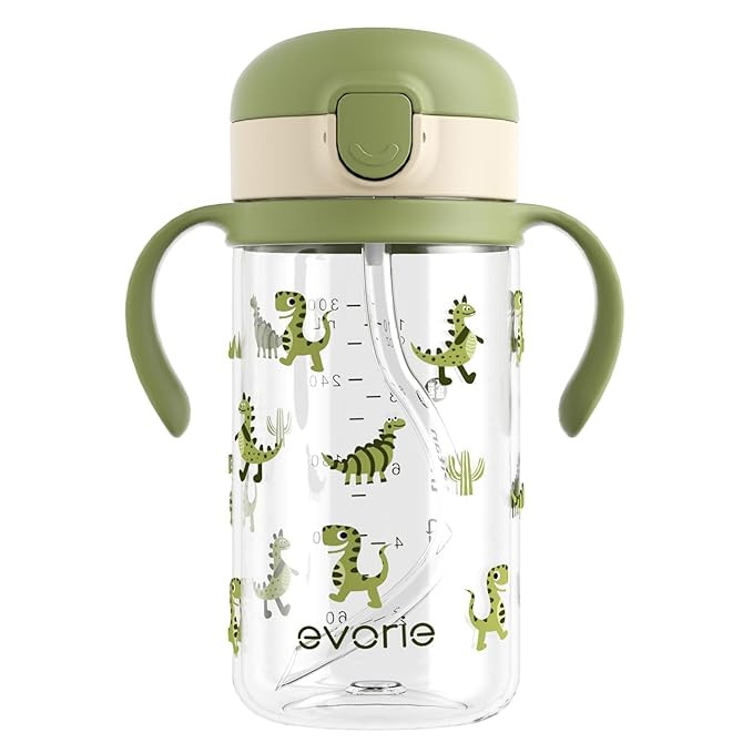 Tritan Spill Proof Toddler Straw Sippy Cup, 10 oz for Baby and Toddlers 1-3 Years Old, No Spill S... | Amazon (US)