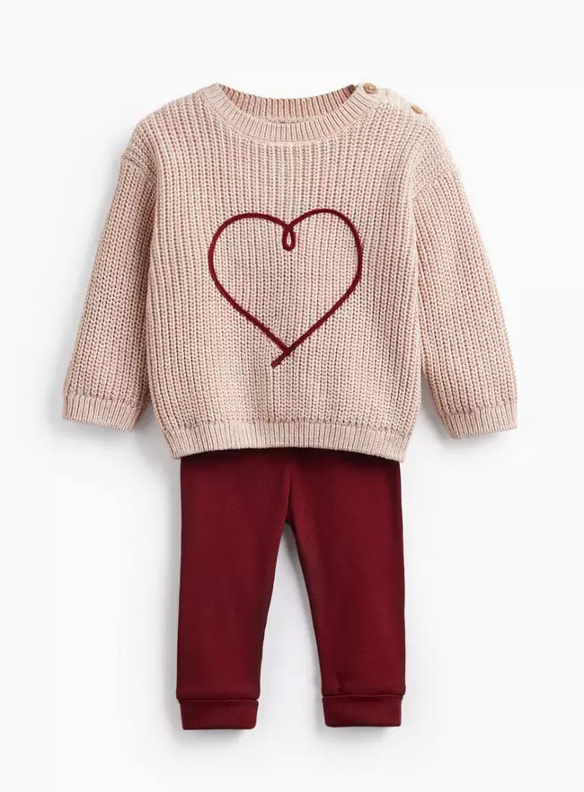 Buy Preppy Heart Knitted Jumper & Leggings Set 3-6 months | Outfits and sets | Tu | Tu Clothing