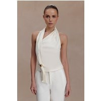 Marina Halter Top With Hardware / Ivory | MESHKI | S | MESHKI US