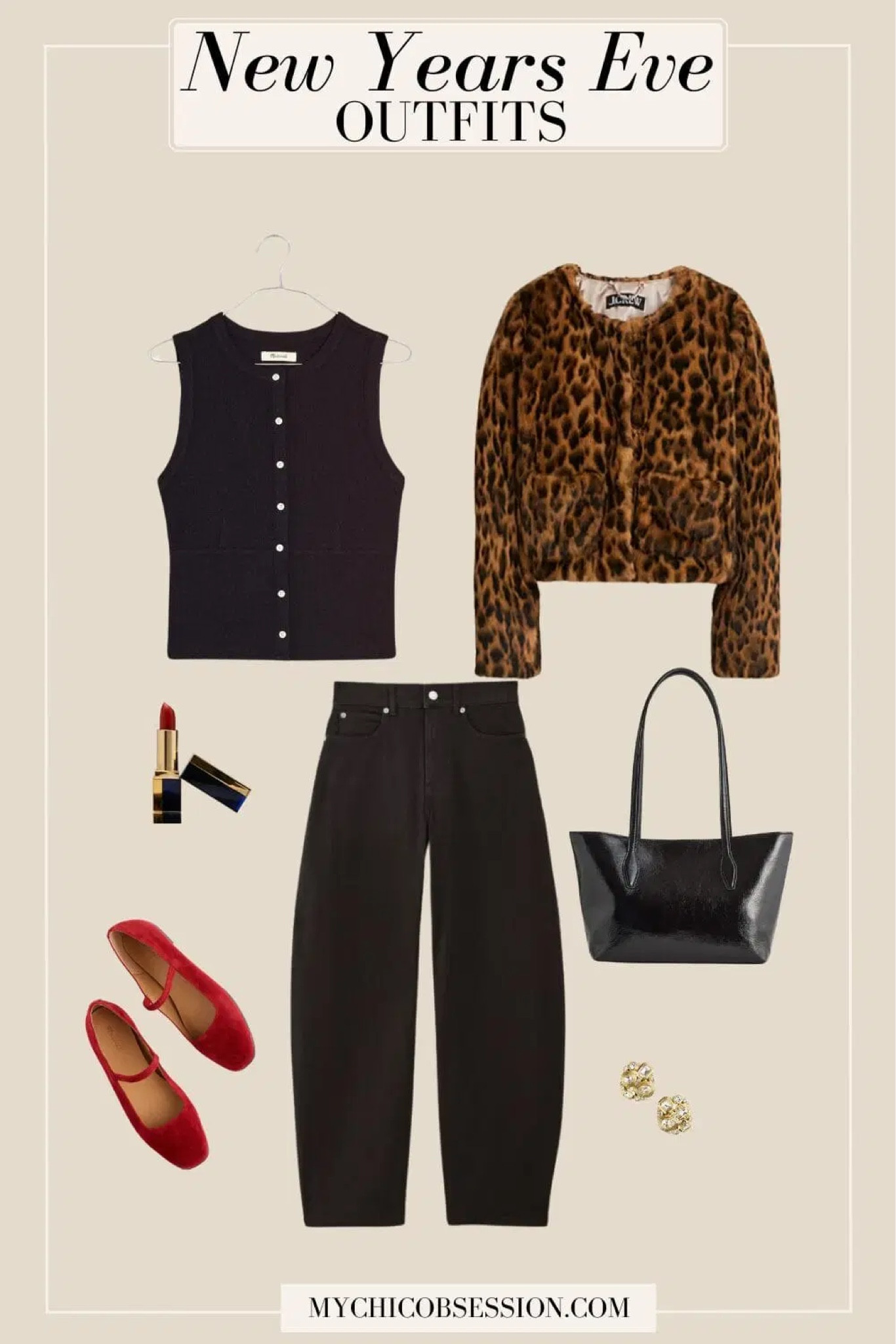This casual chic outfit is comfortable while still packed with style. By pairing black curve jeans with a black top, you create an eye-catching look that is also extremely flattering. This look is perfect for you to wear at home or going out. Pair it with a leopard print jacket, and ruby red mary janes.

#LTKHoliday #LTKStyleTip #LTKSeasonal