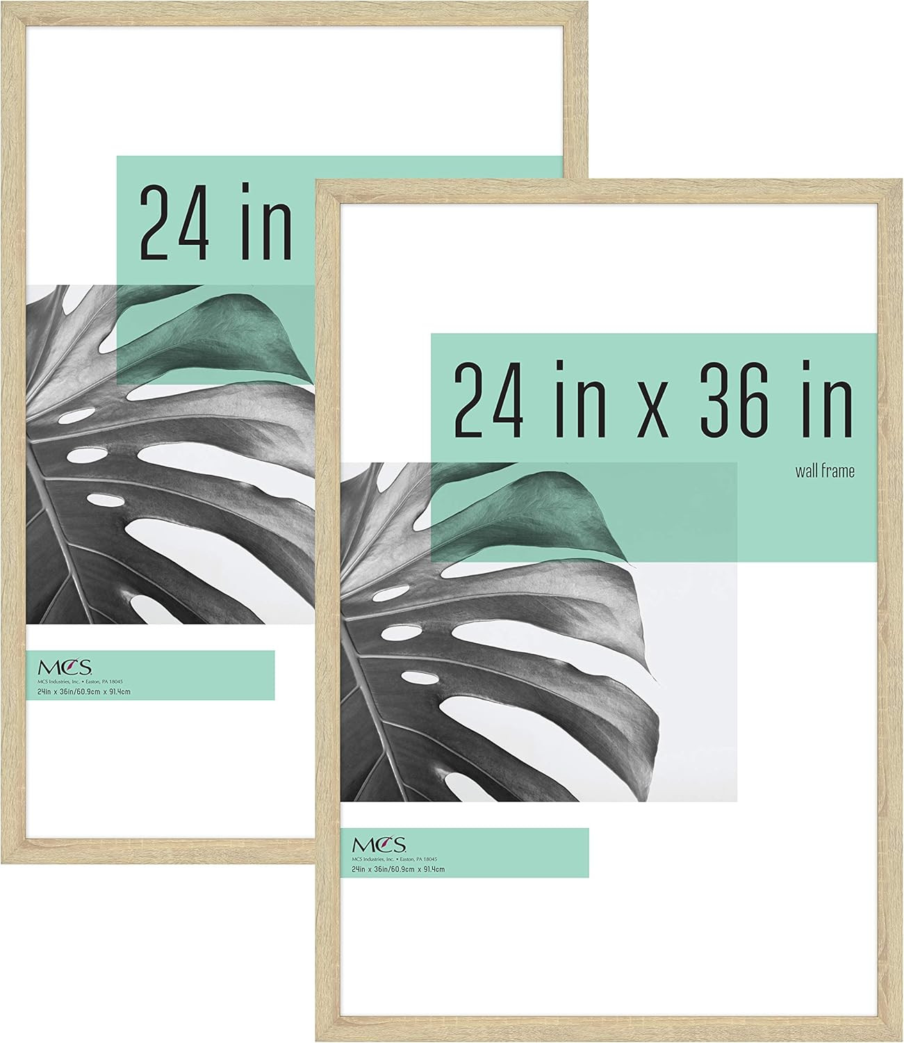 MCS Industries 63824 24x36 Inch 2-Pack, Natural Woodgrain Studio Gallery Frame, 24x36, 2 Count | Amazon (US)