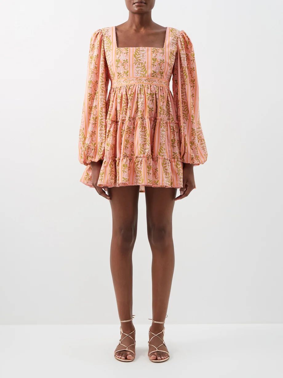 Avena floral-print cotton-poplin mini dress | Agua by Agua Bendita | Matches (US)