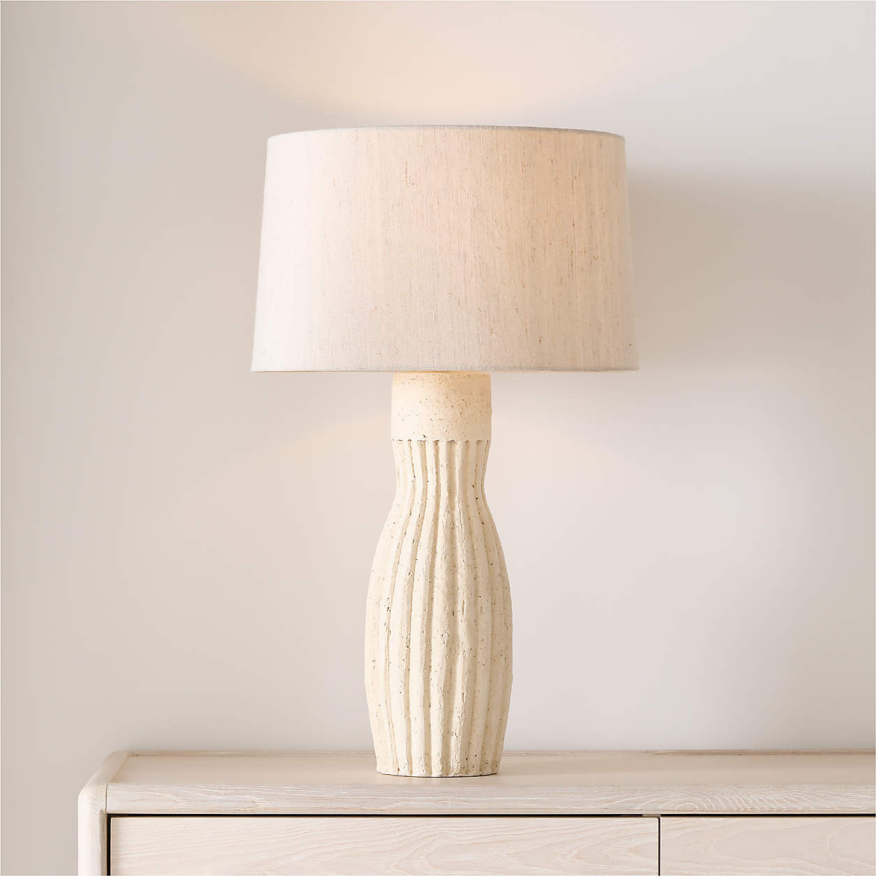Karina Ivory Table Lamp 28.5" + Reviews | Crate & Barrel | Crate & Barrel