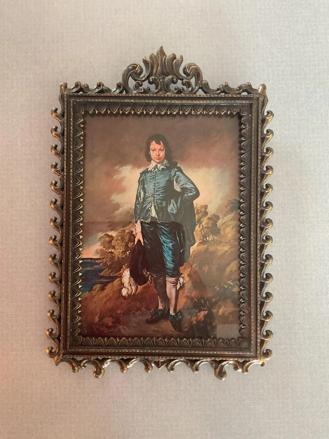 Vtg the Blue Boy/ in a Gorgeous Brass / Metal Frame - Etsy | Etsy (US)