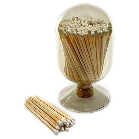 Skeem Glass Match Cloche with Striker - Smoke - Includes 120 Small Match Sticks - Perfect Firepla... | Amazon (US)