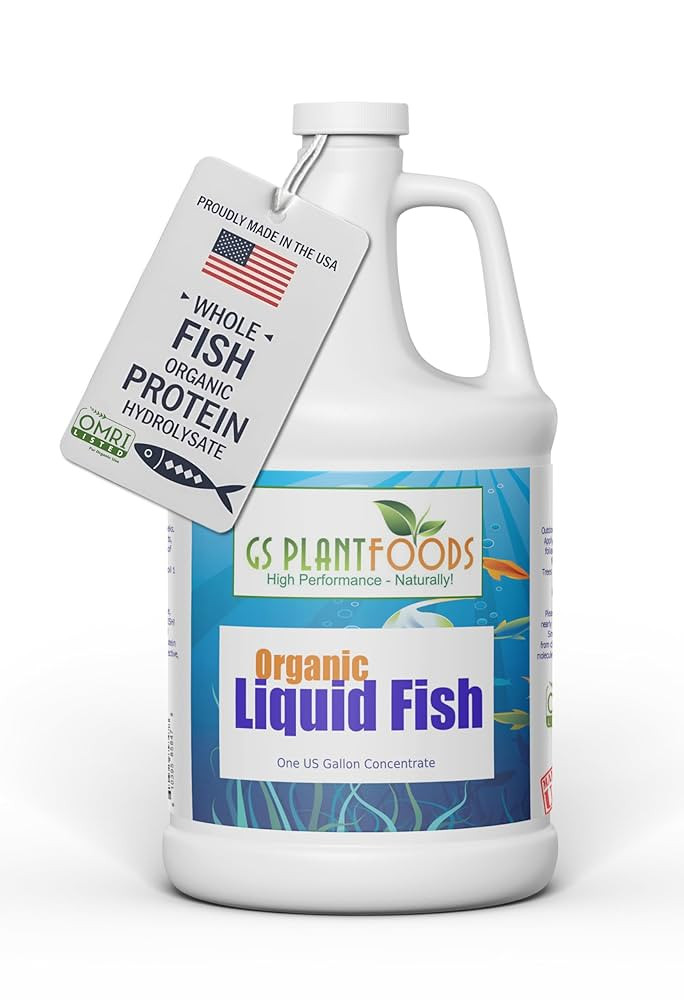 Organic Hydrolyzed Liquid Fish Fertilizer by GS Plant Foods (1 Gallon) | Amazon (US)