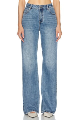 SEROYA Arden High Rise Jeans in Denim-Medium | FWRD 