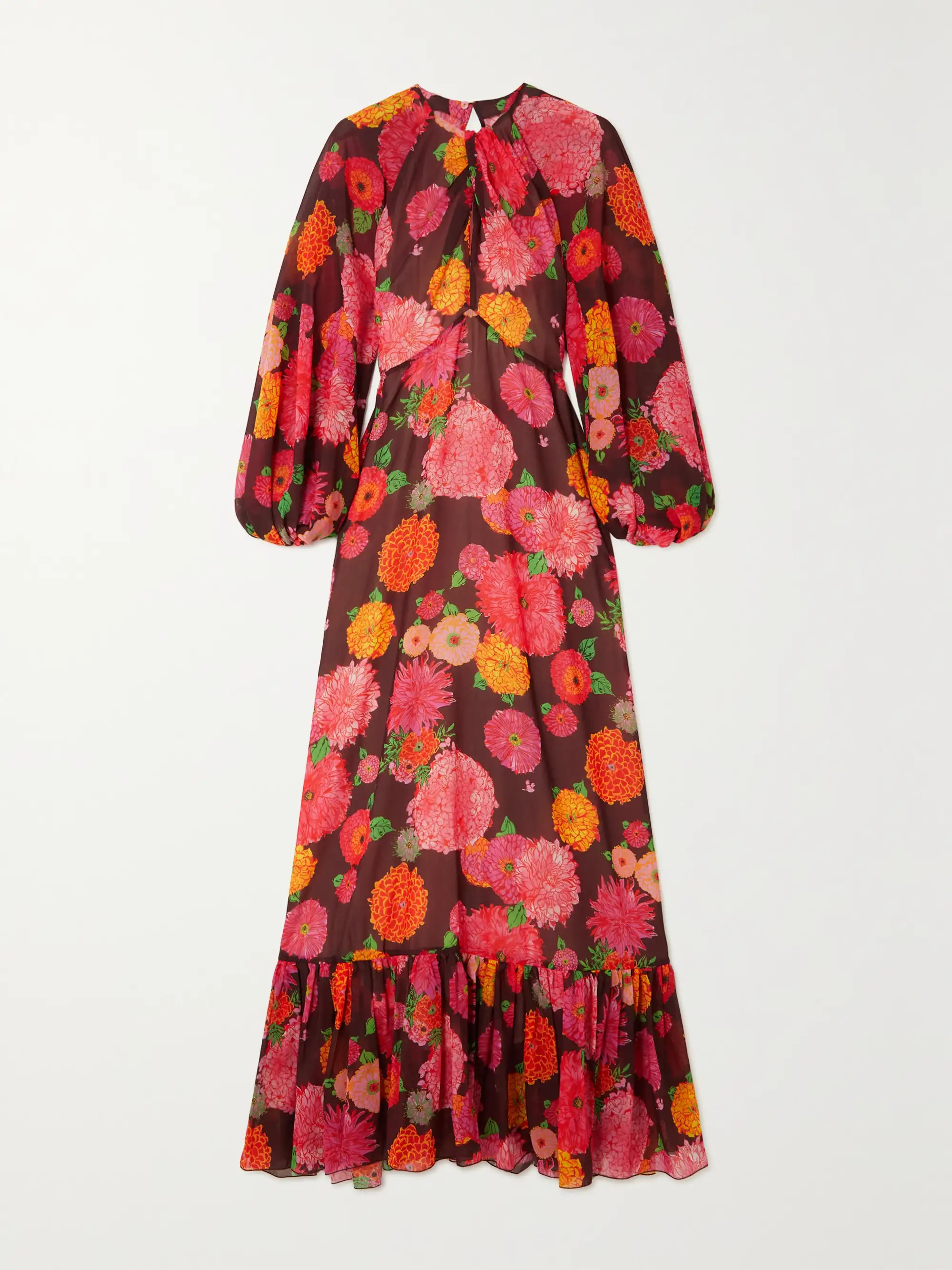 Eve floral-print chiffon maxi dress | NET-A-PORTER (US)