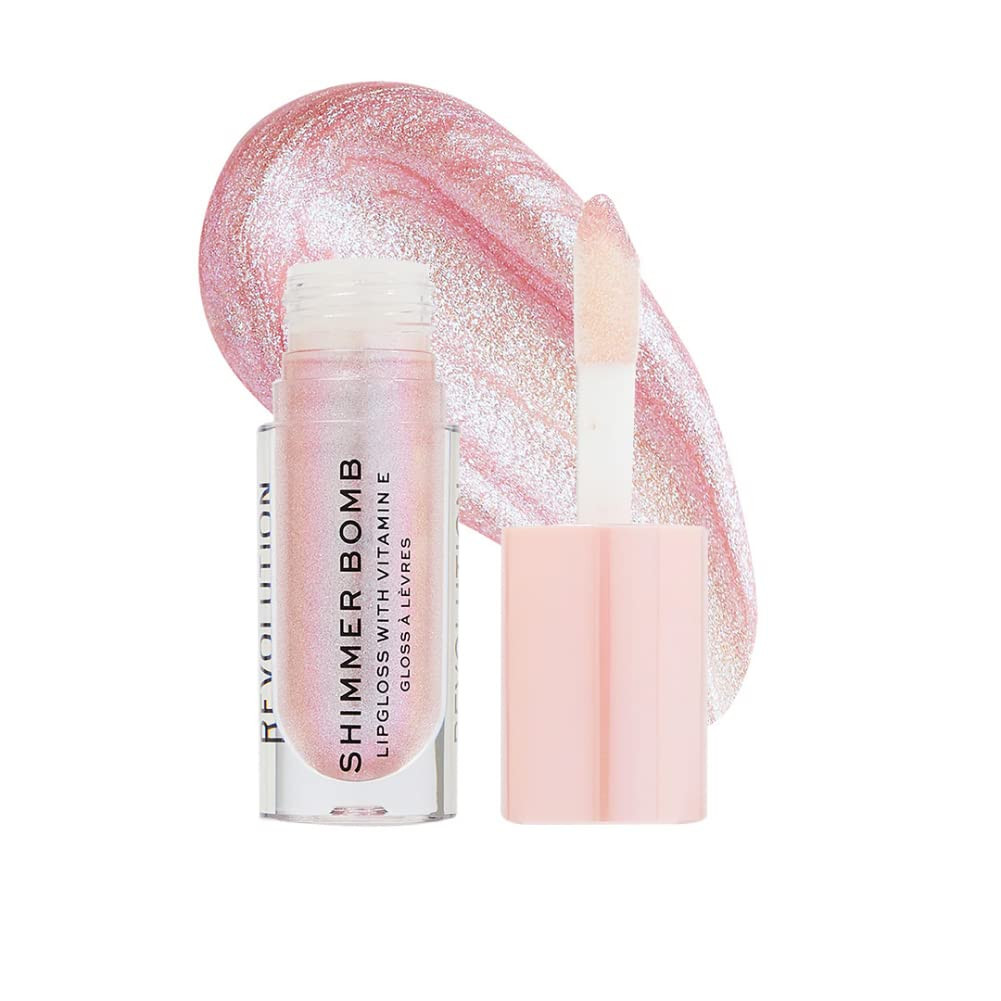 Revolution Shimmer Bomb Lip Gloss, Lip Tint Infused With Vitamin E, Shimmery Finish, Comes In 6 C... | Amazon (US)
