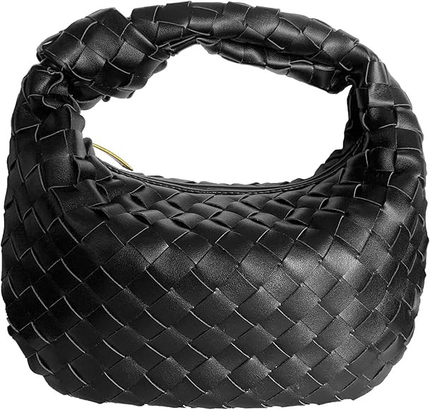 Amazon.com: Women Soft Leather Woven Handbag Summer Handmade Hobo Shoulder Bag Woven Clutch Bag K... | Amazon (US)