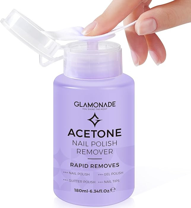 Acetone Nail Polish Remover: Gel Polish Remover for Removal of Regular Nail Polish/Gel/Nail Tips/... | Amazon (US)