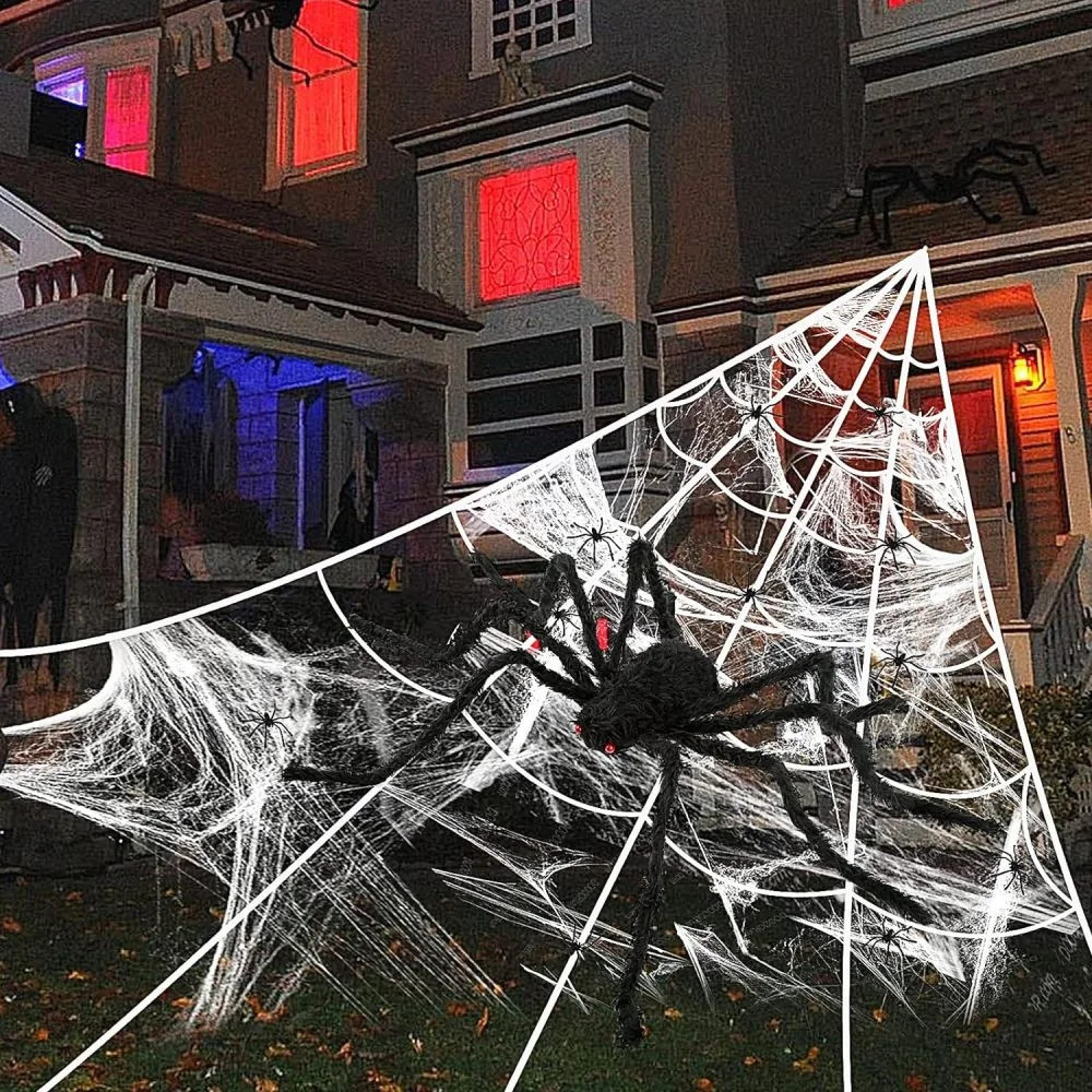 Halloween Spider Decoration Kit With Spider Web | Wayfair North America