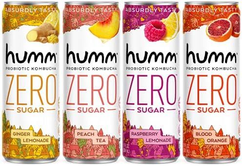 Humm Probiotic Kombucha Zero Sugar Variety Pack - No Refrigeration Needed, Keto-Friendly, Organic, V | Amazon (US)