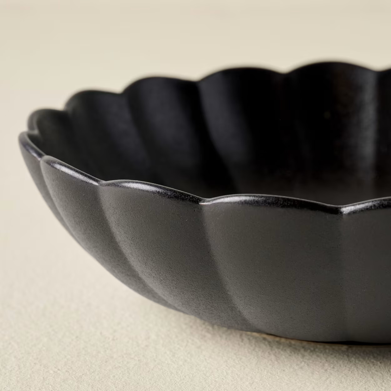 Black Scalloped Serving Bowl | Magnolia