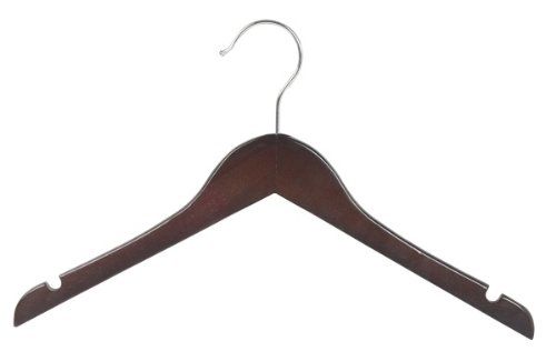 Only Hangers Junior Wood Top Hangers Walnut Finish Box of 25 | Amazon (US)