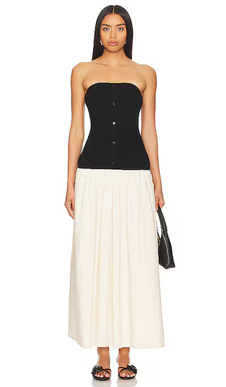 Tanner Combo Dress in Black & Taupe | Revolve Clothing (Global)