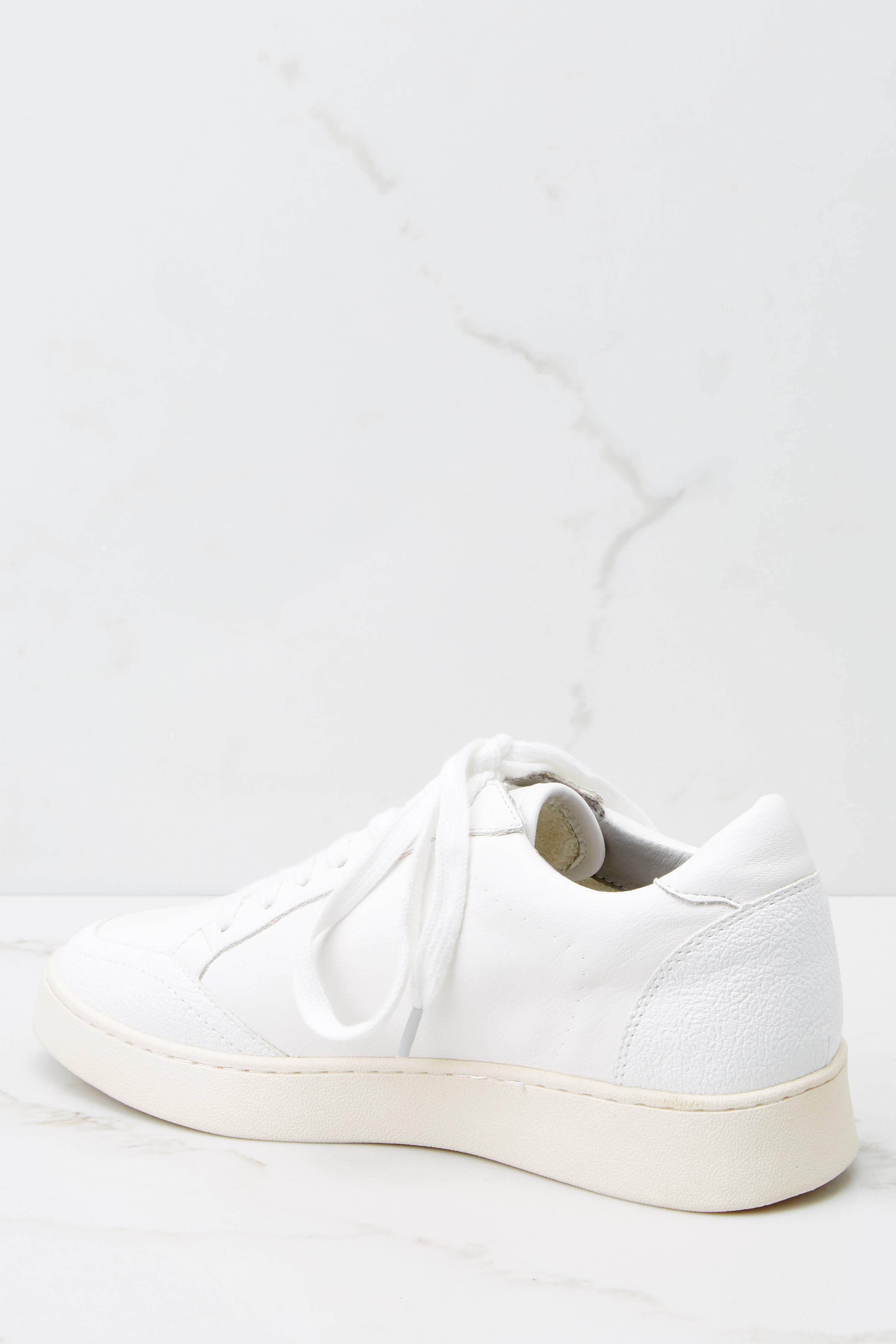 Caught In The Sun White And Silver Sneakers | Red Dress 