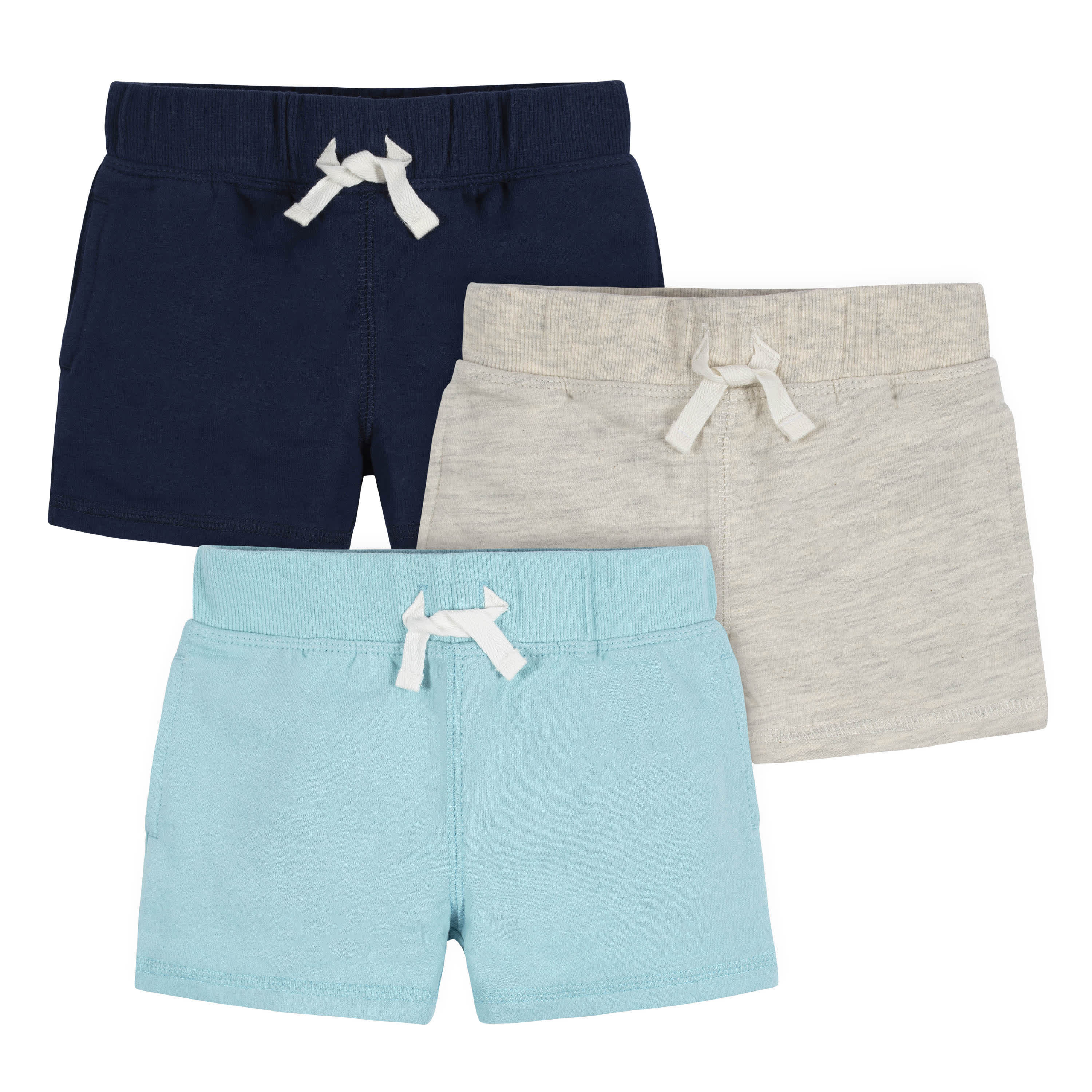 3-Pack Baby & Toddler Boys Royal Blues Pull-On Knit Shorts | Gerber Childrenswear