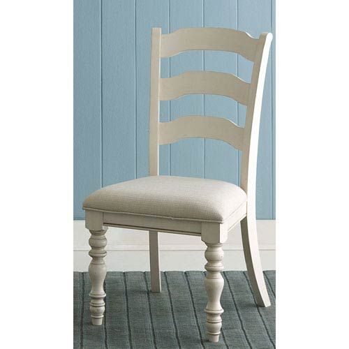 251 First Grace Old White Ladder Back Side Chair, Set Of Two | Bellacor | Bellacor