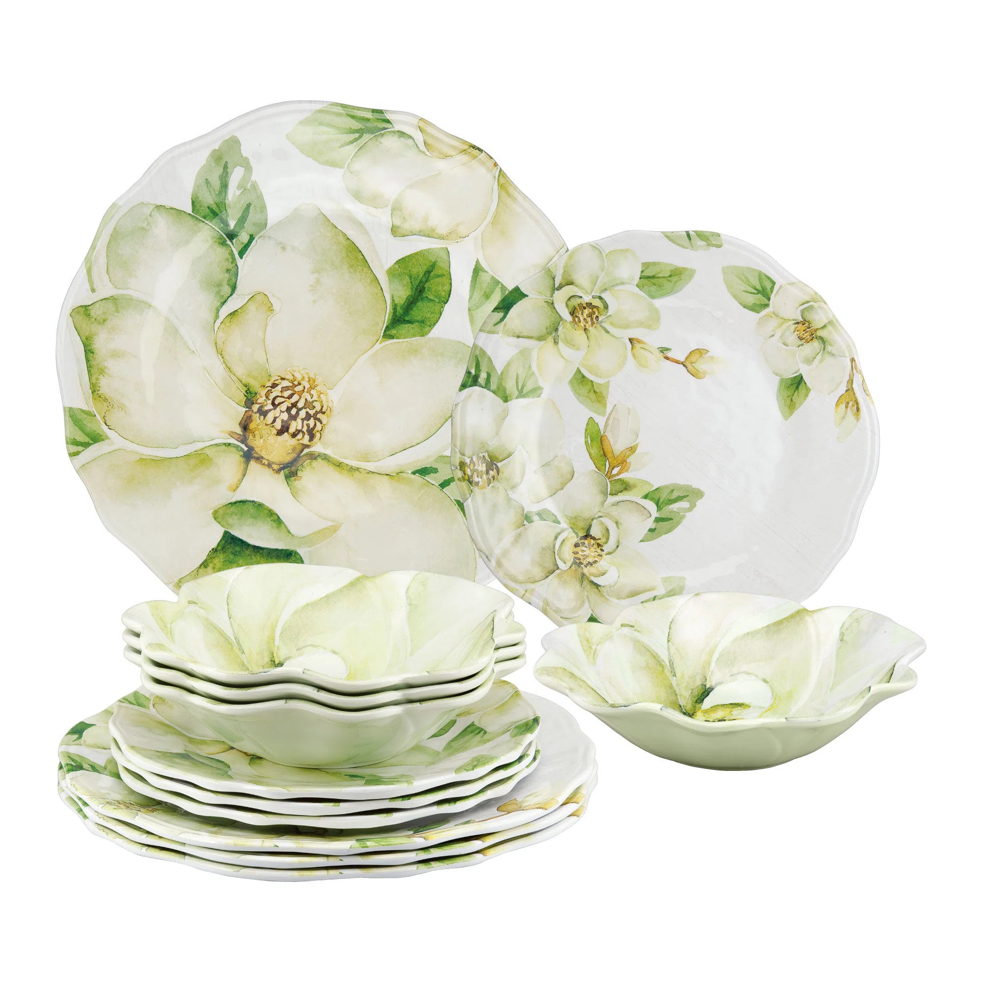 Lark Manor™ Borchard Melamine Dinnerware Set - Service for 4 & Reviews | Wayfair | Wayfair North America