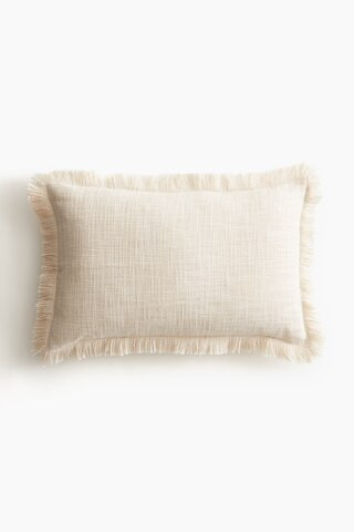 H & M - Slub-Weave Cushion Cover - Beige | H&M (US + CA)