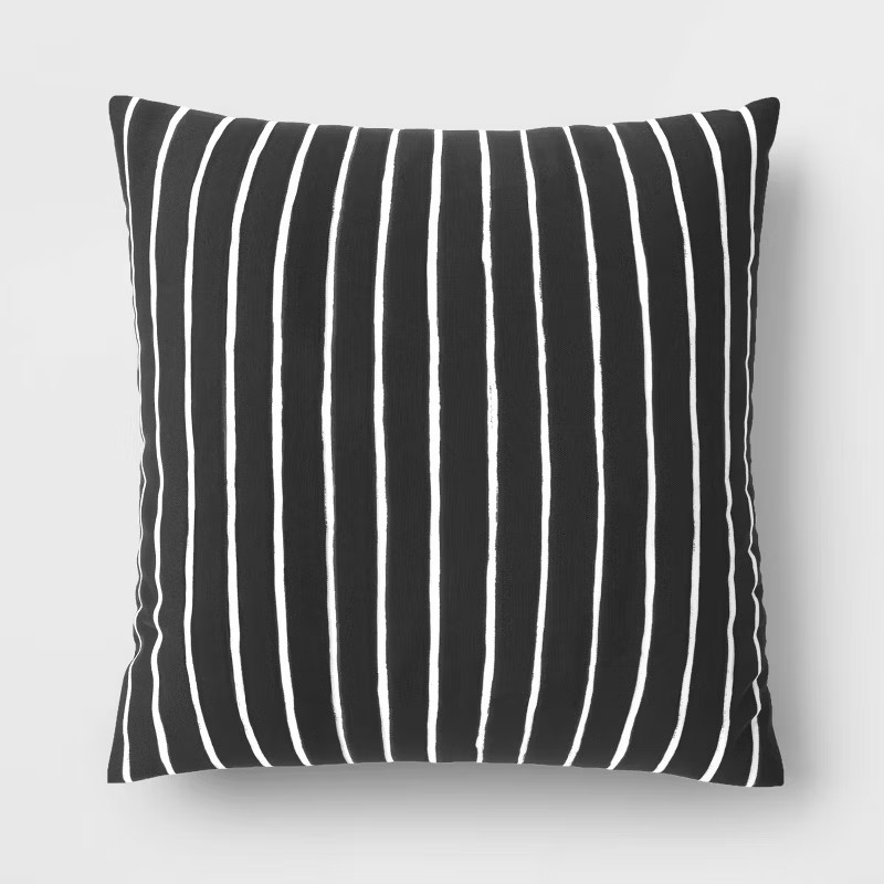 Outdoor Throw Pillow Striped Black - Room Essentials™ | Target