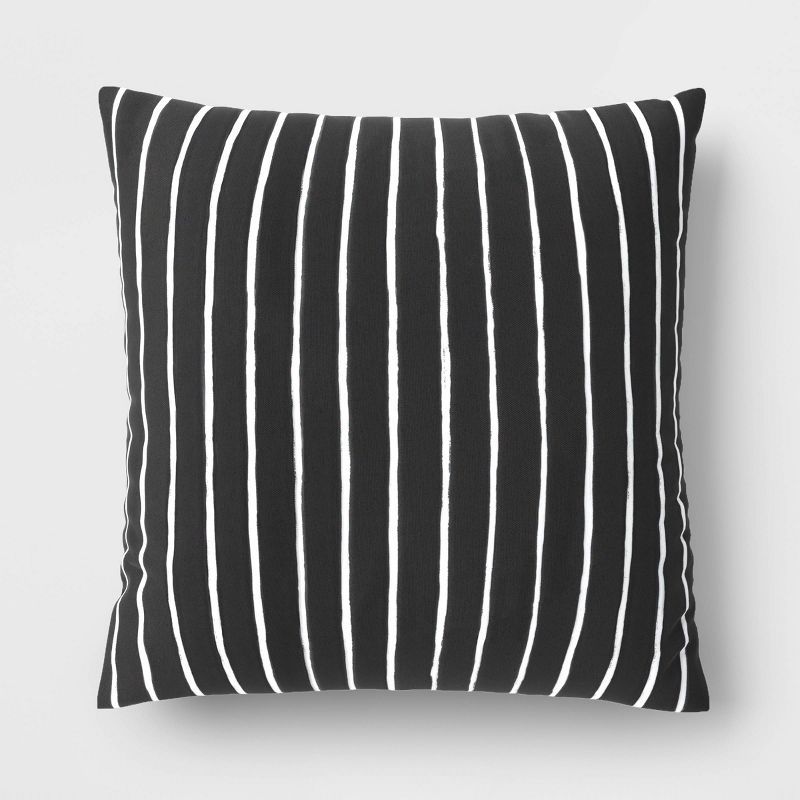 Outdoor Throw Pillow Striped Black - Room Essentials&#8482; | Target