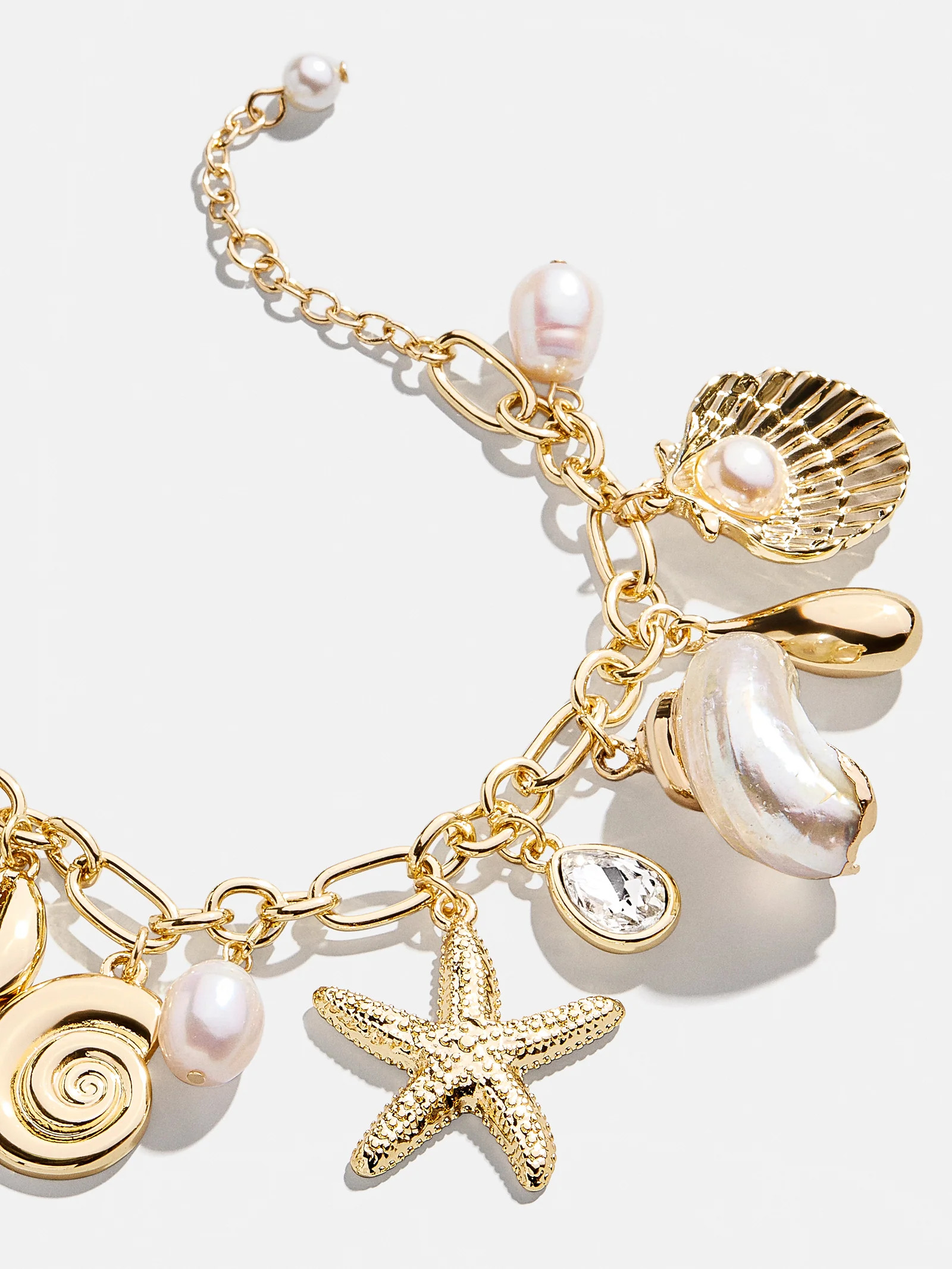 Isla Charm Bracelet - Gold/Pearl | BaubleBar