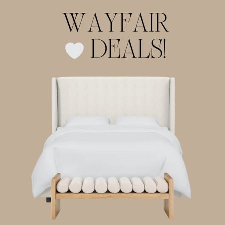 The famous Tilly bed is on major sale! Love it paired with this gorgeous bench. Master bedroom, guest bedroom, wayfair sale, king bed, neutral home decor 

#LTKsalealert #LTKhome