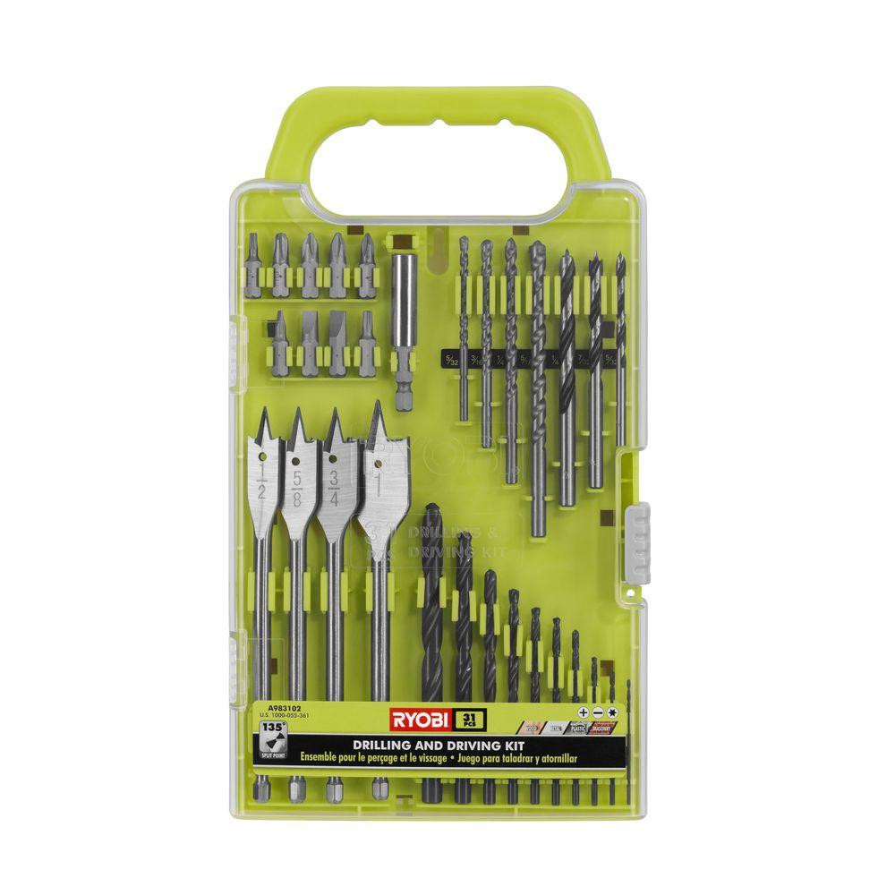 RYOBI Black Oxide Drill and Drive Kit (31-Piece)-A983102 - The Home Depot | The Home Depot
