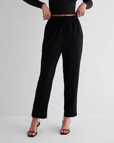 High Waisted Seamed Ankle Joggers | Express