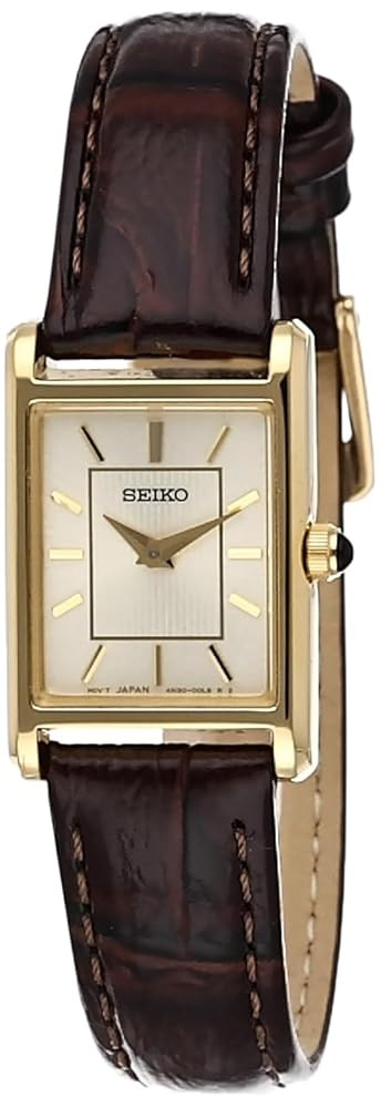 SEIKO Essentials Watch for Women - Essentials - Water Resistant with Stainless Steel Rectangular ... | Amazon (US)