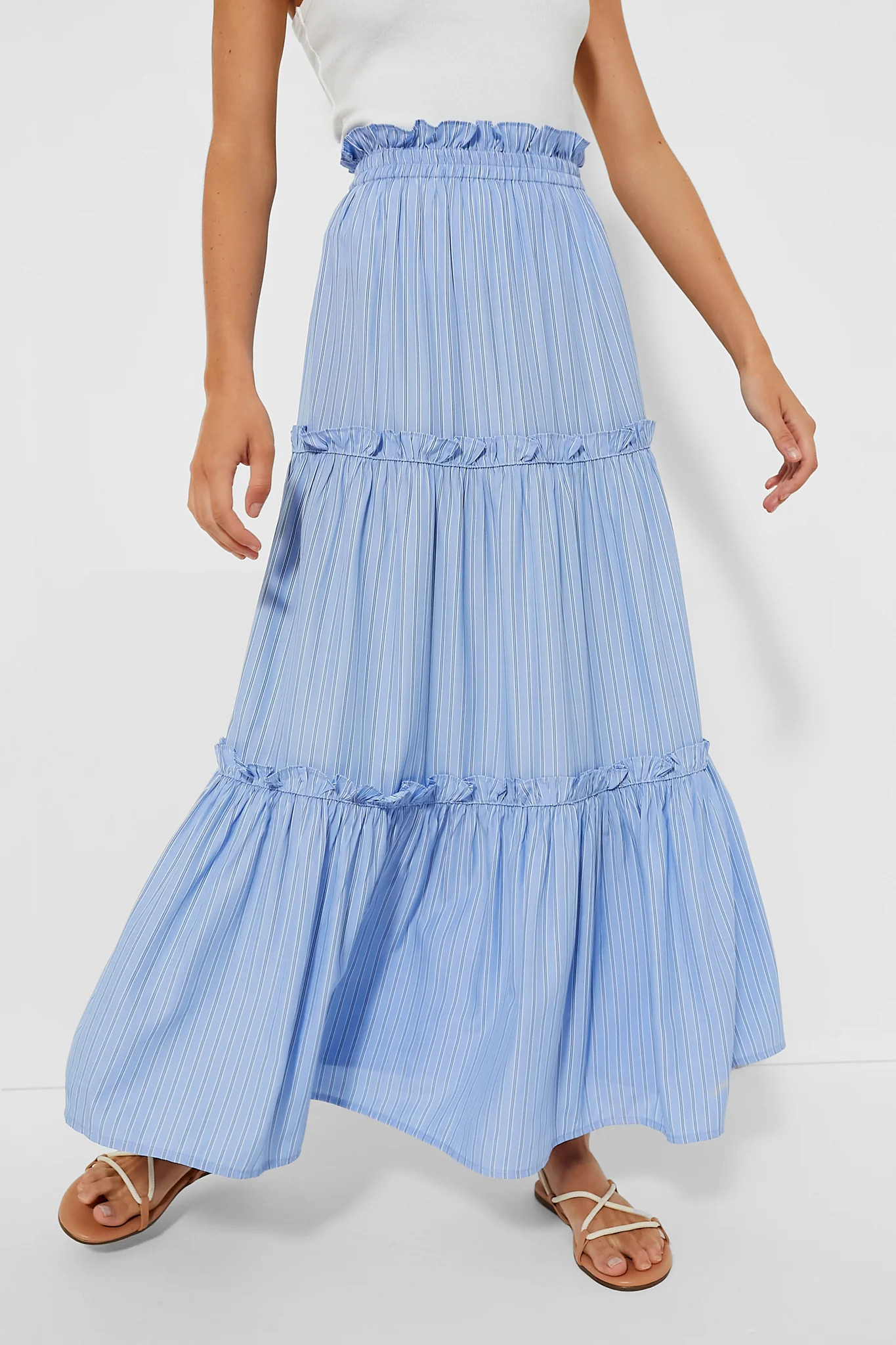 Cornflower Blue Stripe Prado Skirt | Tuckernuck (US)
