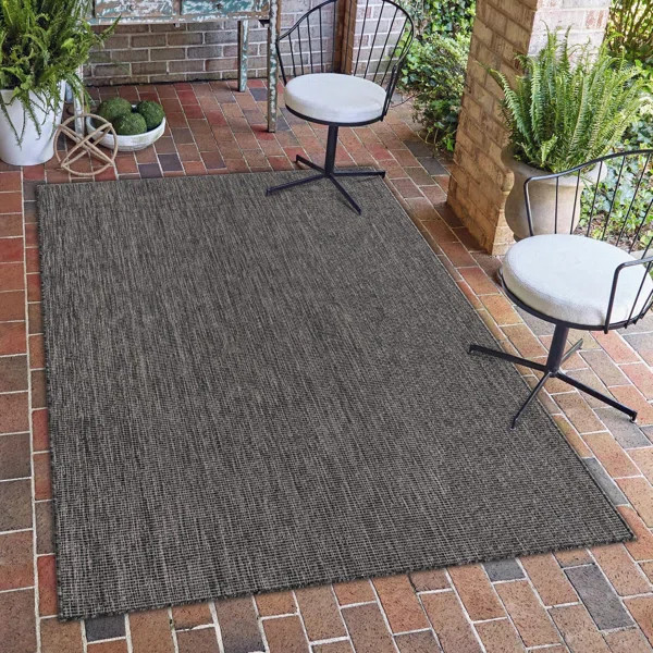 Avaughn Black Indoor/Outdoor Area Rug | Wayfair North America