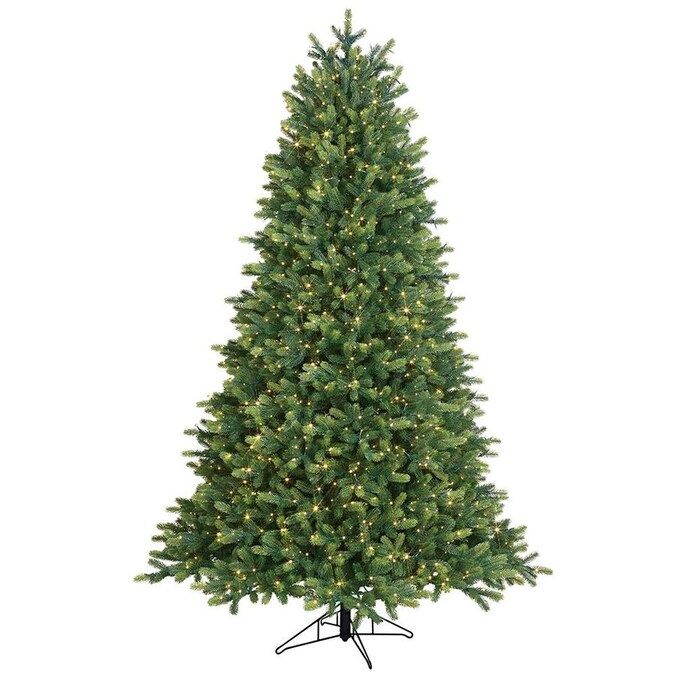 GE 7.5-ft Blue Ridge Spruce Pre-Lit Traditional Artificial Christmas Tree with 1500 Multi-Functio... | Lowe's