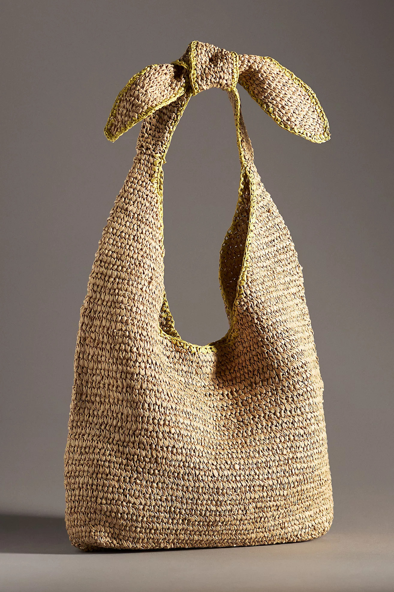 Tipped Raffia Knotted Tote | Anthropologie (US)