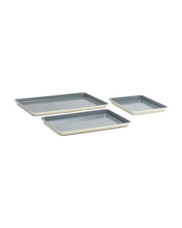 3pc Carbon Steel Non-stick Cookie Sheet Set | TJ Maxx