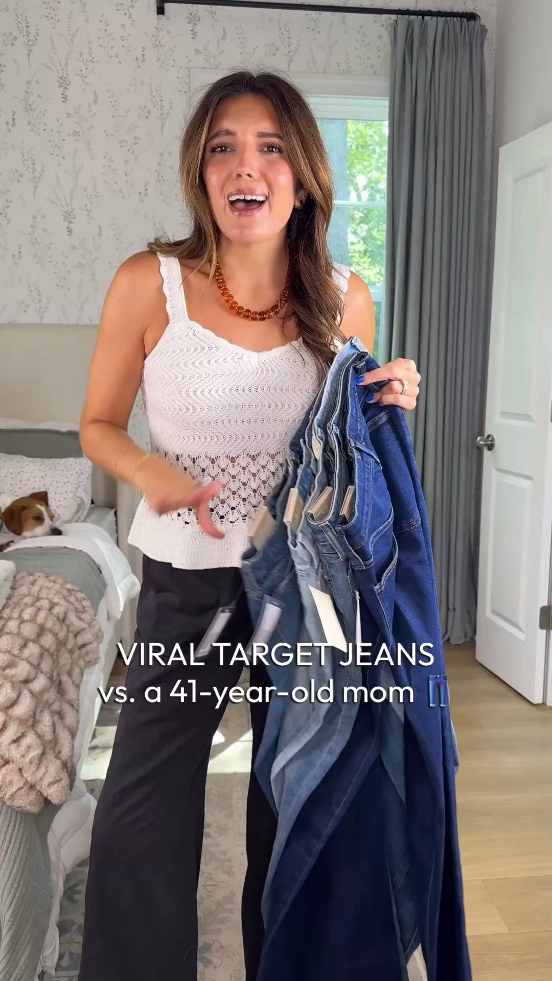 The viral target jeans on a 41 year old mom. I’m 5’7” and a typical 4/small.
Wearing a small or 4 tall in everything.

#LTKOver40 #LTKTall